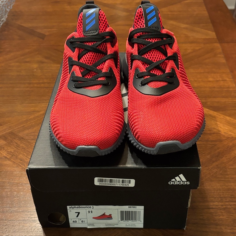 Adidas Alphabounce Red Sneakers with Black Highlights
